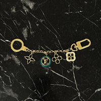 Monogram Flower Bag Charm & Key Holder