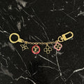 Monogram Flower Bag Charm & Key Holder