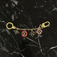 Monogram Flower Bag Charm & Key Holder