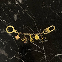 Monogram Flower Bag Charm & Key Holder