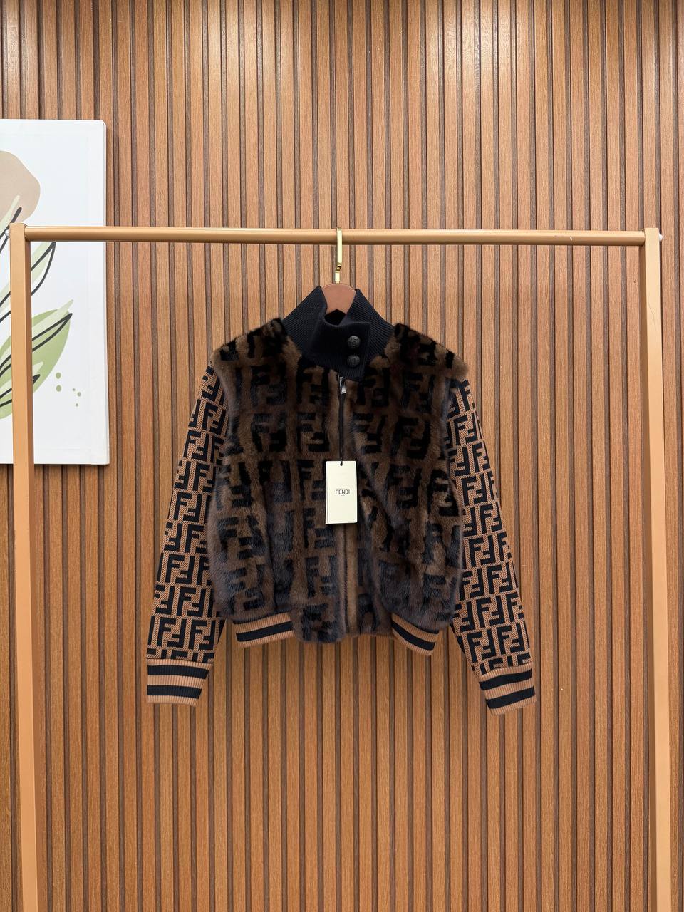 FF Logo Fur Jacket