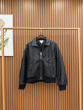 Intrecciato Leather Blouson Jacket