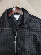 Intrecciato Leather Blouson Jacket
