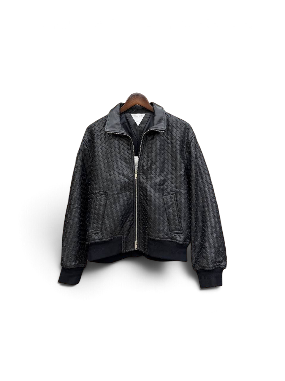 SWORD LUXURY siyah renkli, fermuarlı, örgü detaylı süet blouson ceket, ribana manşetli ve yakalı