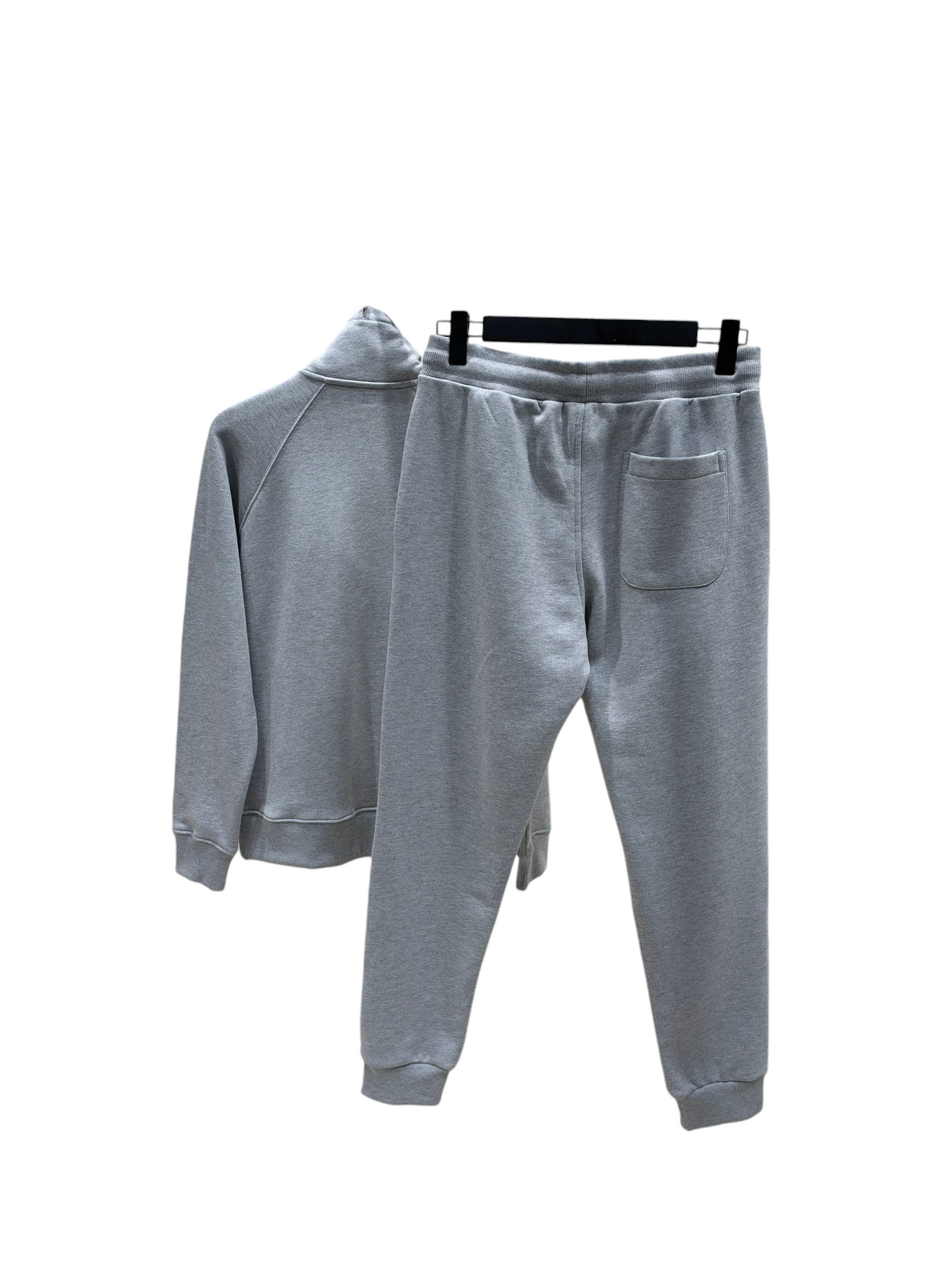 Grey Drawstring-Waist Jogger Tracksuit