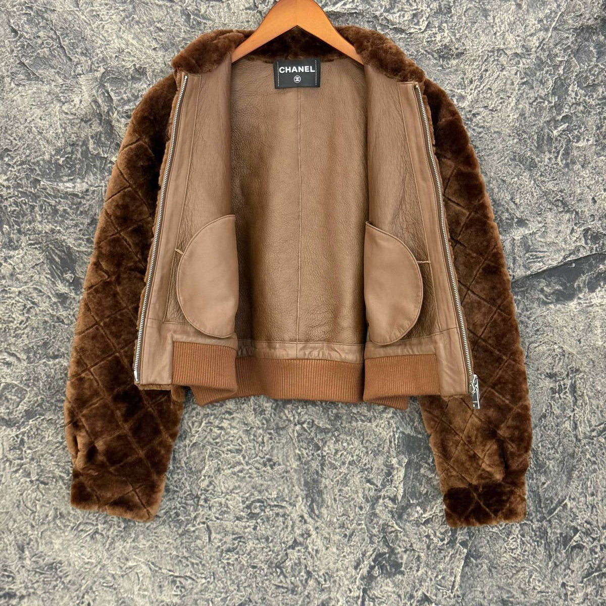 Merino Jacket Genuine Leather/Genuine Merino Fur