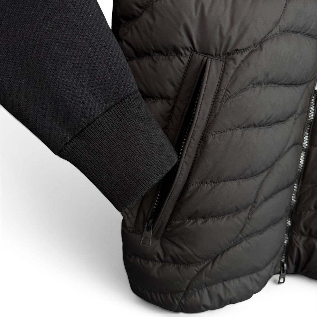 Padred Men’s Zip-Up Wool-Blend Cardigan with Goose Down