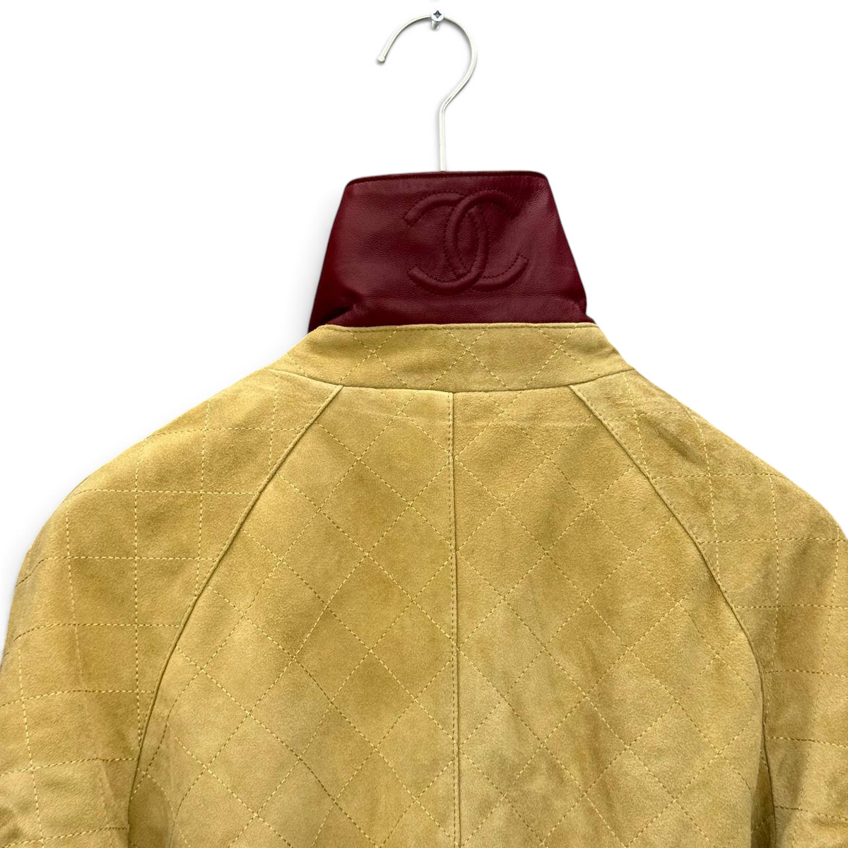 Quilted Suede Belted Coat – Fango Beige
