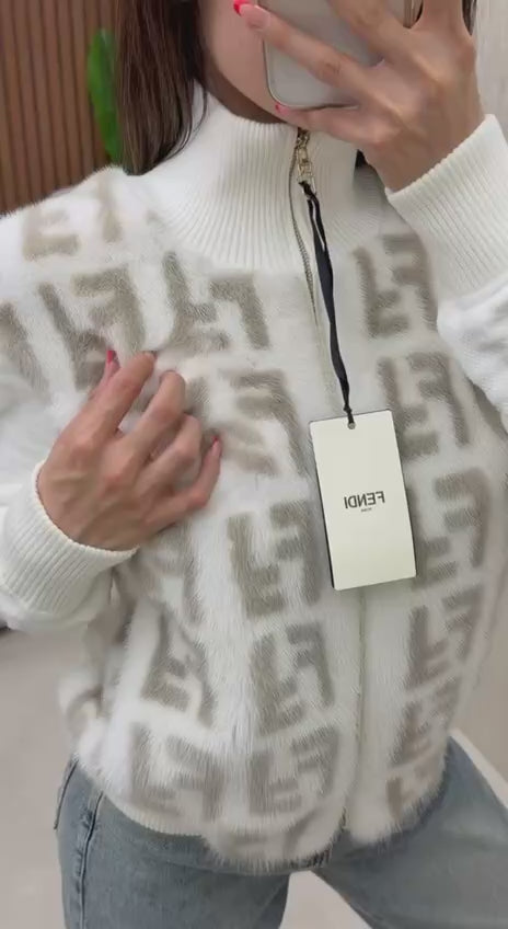 FF Logo Fur Jacket