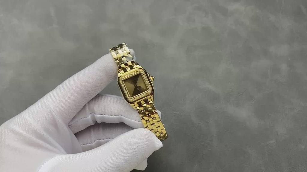 Panthère Gold-Tone Stone Bezel Watch – 22mm