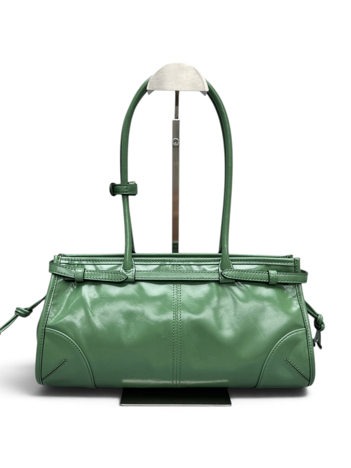Bonnie Medium dark green handbag front view