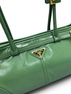Bonnie Medium dark green bag plaque and hardware