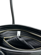 Bonnie Medium Waxed Leather Shoulder Bag – Black, view 8