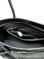 Bonnie Medium Waxed Leather Shoulder Bag – Black, view 9