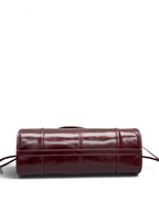 Bonnie Medium Waxed Leather Shoulder Bag – Burgundy, view 4