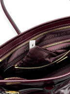 Bonnie Medium Waxed Leather Shoulder Bag – Burgundy, view 8