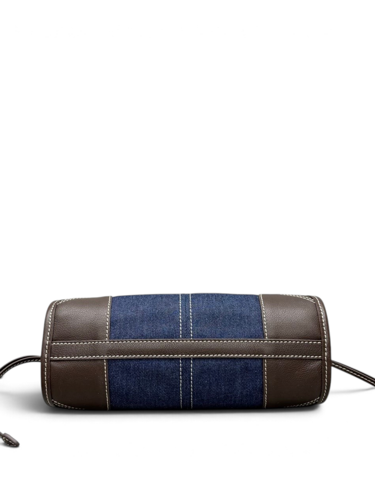 Mini Bonnie Denim Bag – Blue Denim & Chocolate, view 4