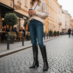 Black Knee-High Leather Boots