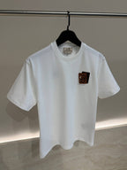 Leather Detail T-shirt