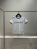 Women's white ringer T-shirt front view